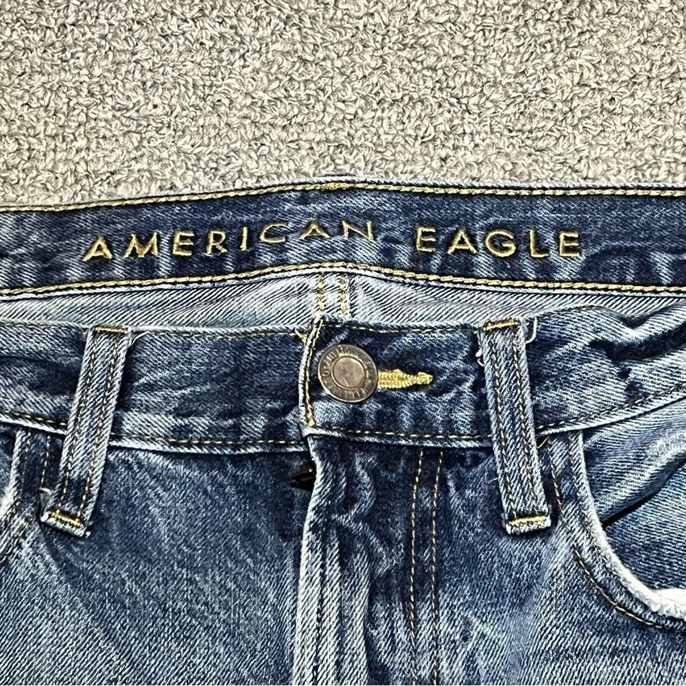 American Eagle Jeans Mens 32X26 (Fits 32X24) Relaxed Taper Distressed - Picture 3 of 10